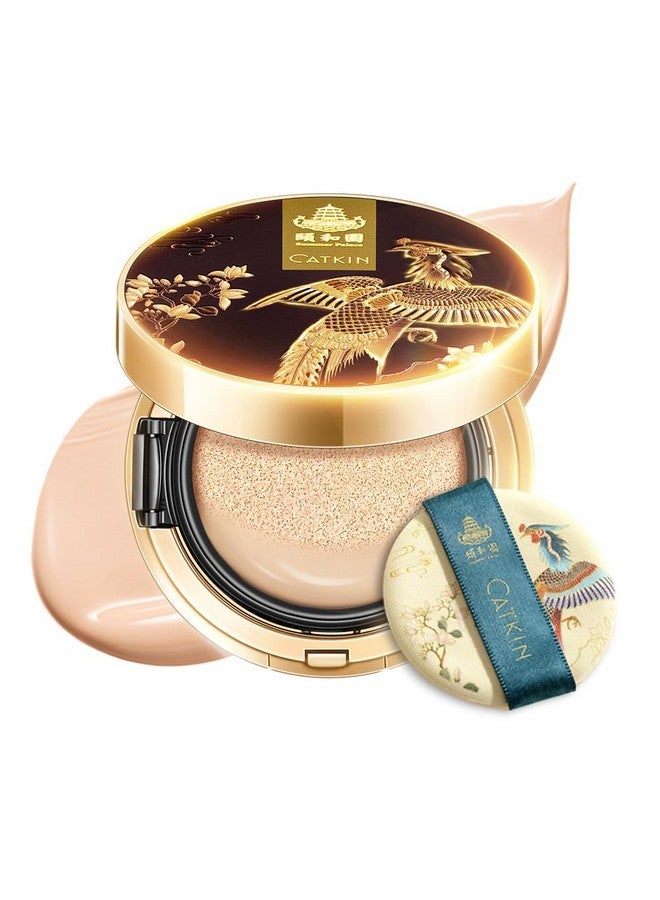 Phoenix Cushion Foundation Buildable Coverage Anti Aging Serum Makeup Sheer Satin Finish Refill Included Light Beige 0.46 Oz X 2