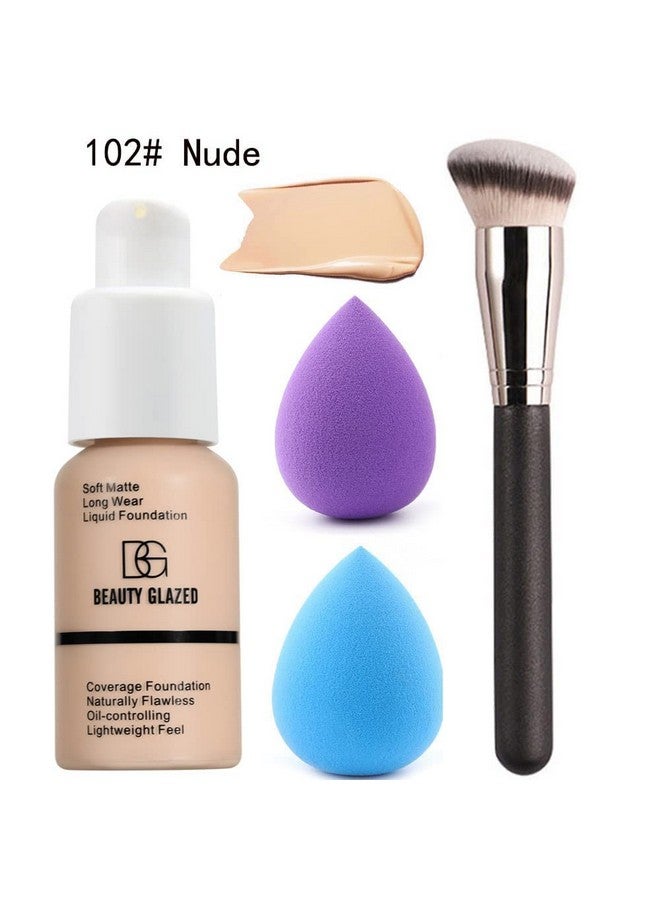 All In One Makeup Kit For Girls 12 Colors Naked Matte Eyeshadow Palette Nude Foundation Face Primer Makeup Brush Makeup Sponge Eyebrow Soap Kit Lipstick Set Winged Eyeliner Stamp Makeup Set (Seta)