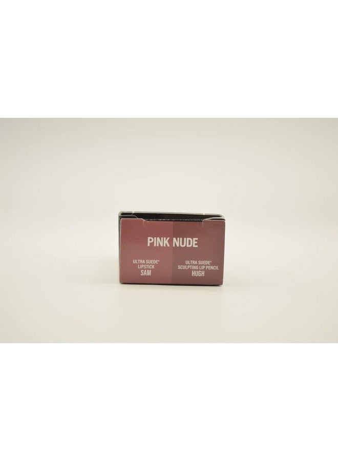 Mario'S Lip Lift Kit Pink Nude:: Ultra Suede Lipstick In Sam And Sculpting Lip Pencil In Hugh