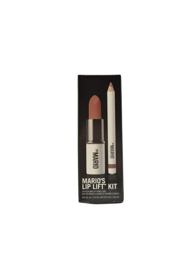 Mario'S Lip Lift Kit Pink Nude:: Ultra Suede Lipstick In Sam And Sculpting Lip Pencil In Hugh
