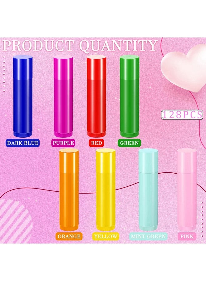 128 Pieces Lip Balm Tubes 5 Ml Refillable Rotatable Plastic Lipstick Tubes Empty Lip Gloss Balm Containers Diy Lip Gloss Balm Tube Holder For Diy Cosmetic 8 Colors