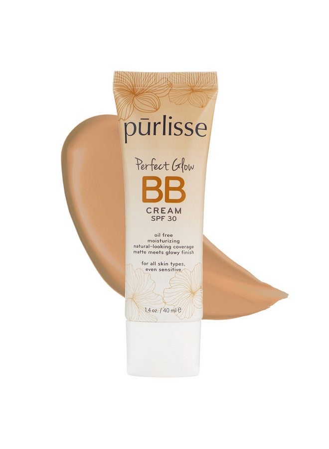 Purlisse Perfect Glow Bb Cream Spf 30: Clean & Cruelty Free Medium Flawless Coverage Hydrates With Jasmine ; Medium 1.4Oz