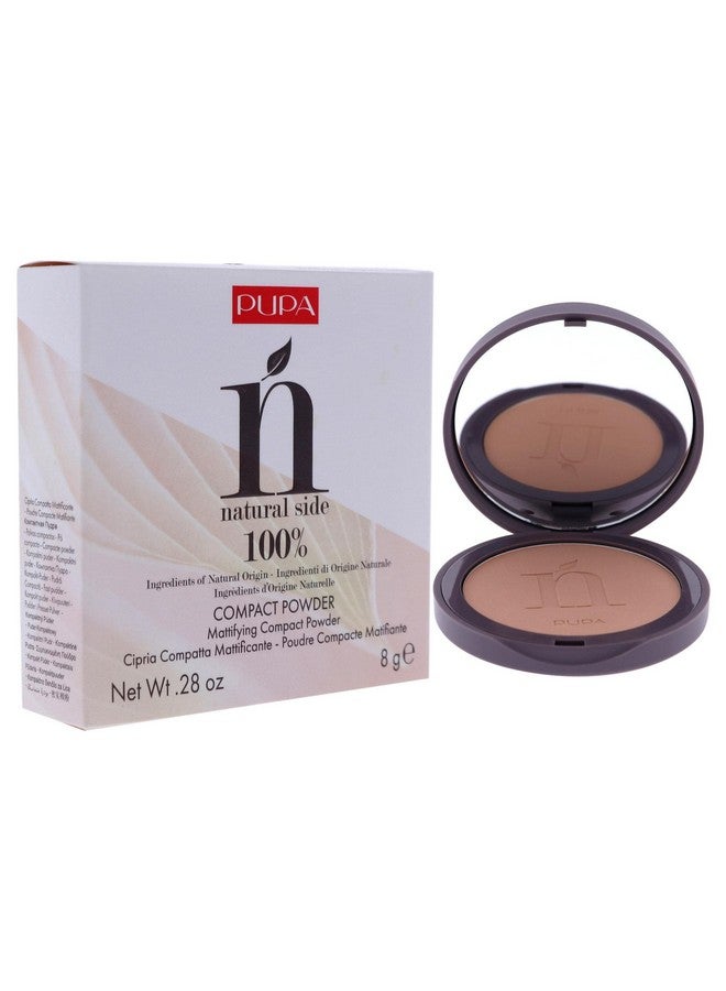 Milano Natural Side Compact Powder 003 Warm Beige Blurring Matte Pressed Powder Lightweight Coverage For A Radiant Poreless Complexion With Texture Smoothing Jojoba Oil 0.28 Oz