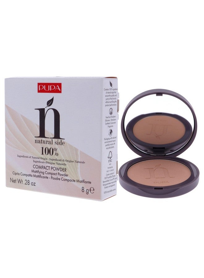 Milano Natural Side Compact Powder 003 Warm Beige Blurring Matte Pressed Powder Lightweight Coverage For A Radiant Poreless Complexion With Texture Smoothing Jojoba Oil 0.28 Oz