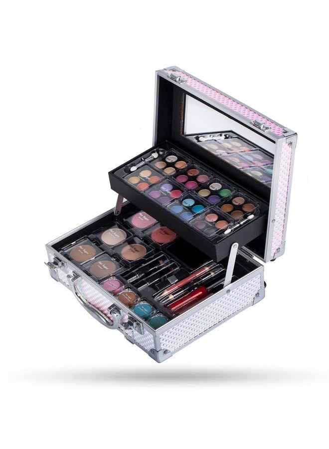 Makeup Kit For Women Full Kit Teen Girls Starter Cosmetic Gift Set With Cute Mermaid Train Case Includes Pigmented Eyeshadow Palette Blush Lipstick Lip Pencil