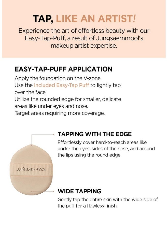 [Jungsaemmool Official] Skin Nuder Foundation 1.0 Fl Oz (30 Ml) With Exclusive Puff (Fair Light) ; Korean Foundation ; Makeup Artist Brand ; Flawless Coverage ; Dewy Finish ; Long Lasting