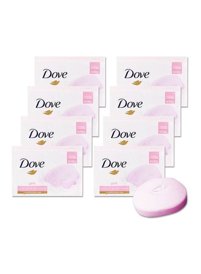 8-Piece Beauty Cream Pink Rosa Bar Soap Set 800grams