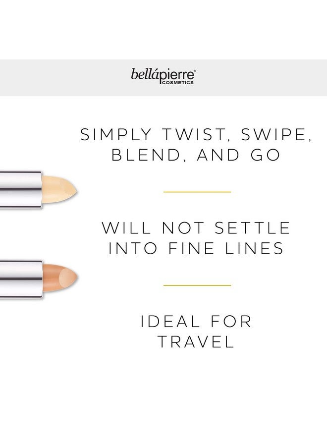 Mineral Concealer Stick ; Easy To Blend Natural Wax Matte Makeup ; Hides Acne Discoloration & Blemishes ; Non Toxic And Paraben Free ; All Day Wear (Light/Medium)