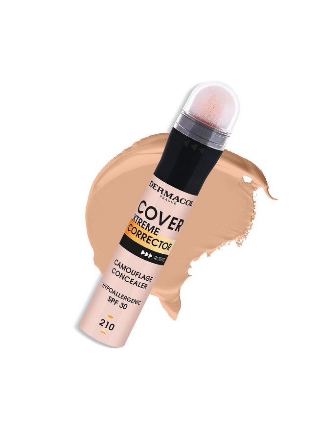 Cover Xtreme Corrector Contour Stick Long Lasting Non Allergenic Liquid Contour With Spf30 High Coverage Light Formula Corrector Concealer Makeup For Acne Prone Skin No. 4 (218)