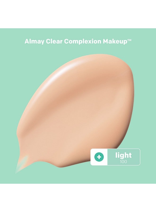 Clear Complexion Acne & Blemish Spot Treatment Concealer Makeup With Salicylic Acidlightweight Full Coverage Hypoallergenic Fragrance Free For Sensitive Skin 100 Light 0.3 Fl Oz.