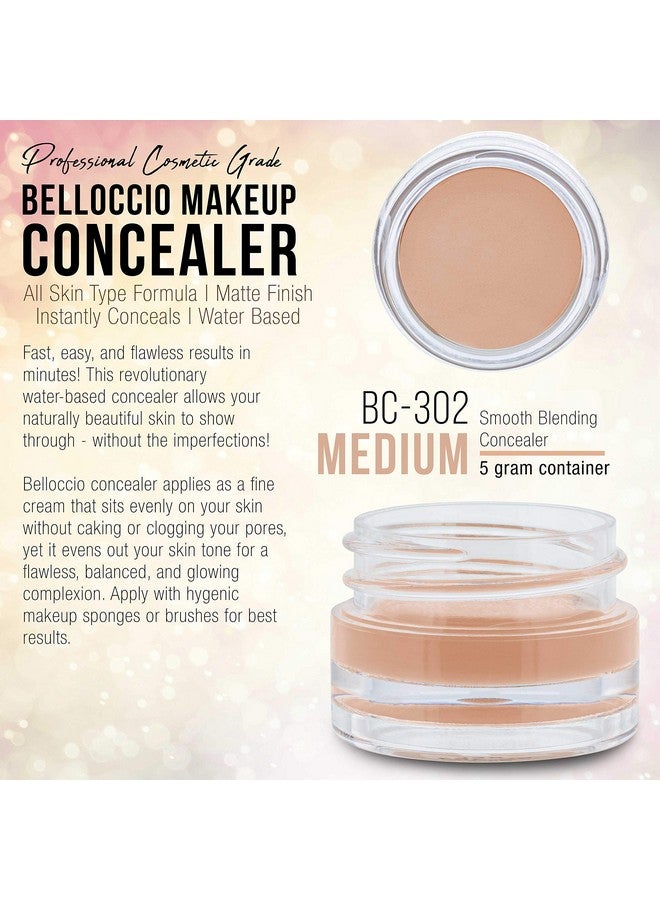 High Definition Medium Shade Makeup Concealer 5 Gram Jar Conceal Imperfections Hide Blemishes Dark Under Eye Circles Cosmetic Cream Use Under Airbrush Foundation