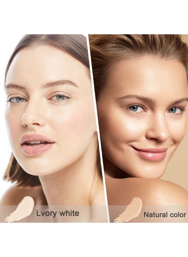 2Pcs Tri Color Face Conceal Correct Cream Contour Makeup Palette For Mature Light Medium Skin Color Correcting Conceal Trouble Spots Dullness Under Eye Dark Circles Discolorations Covers Redness
