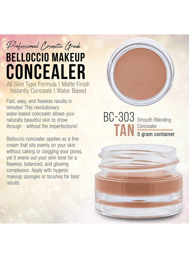 High Definition Tan Shade Makeup Concealer 5 Gram Jar Conceal Imperfections Hide Blemishes Dark Under Eye Circles Cosmetic Cream Use Under Airbrush Foundation