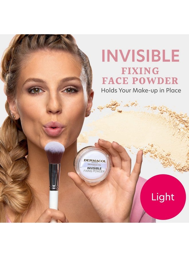 Invisible Fixing Face Powder Touch Proof Translucent Setting Powder For Oily Skin & Other Skin Types Loose Powder Makeup Frangrance Free Matte Powder With Powder Puff Light 13.5 G