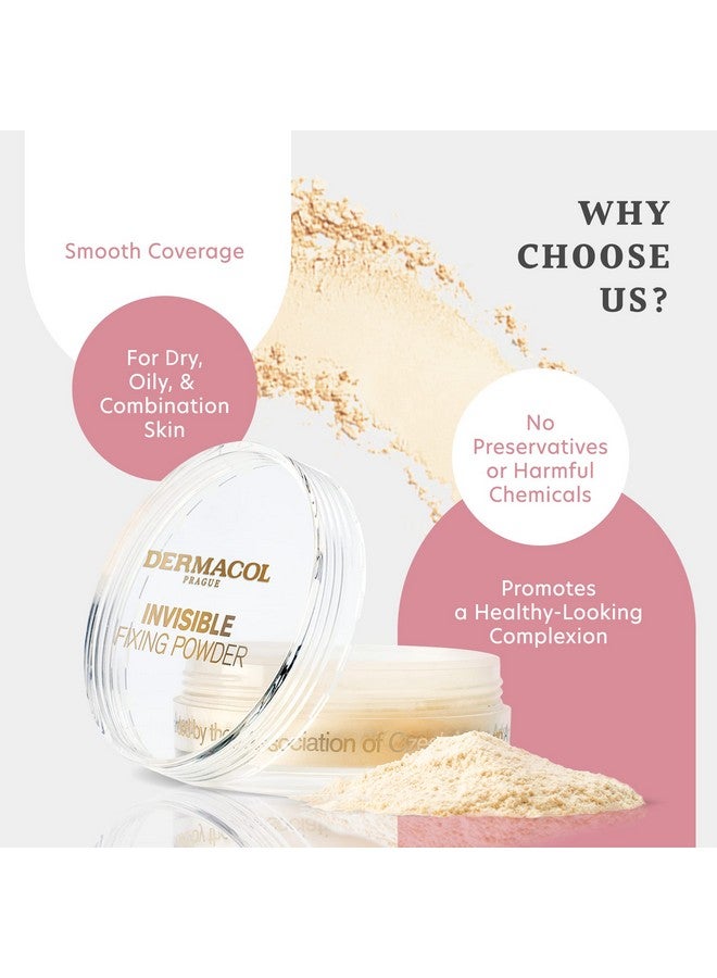 Invisible Fixing Face Powder Touch Proof Translucent Setting Powder For Oily Skin & Other Skin Types Loose Powder Makeup Frangrance Free Matte Powder With Powder Puff Light 13.5 G