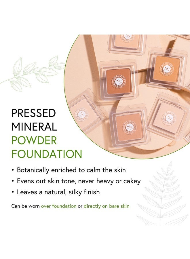 Radiant Skin Pressed Mineral Powder Foundation Refill Montego (Warm Tan Neutral For Richer Skin Tones) Net Wt. 7.5G/0.26 Oz ; Vegan Gluten Free Cruelty Free