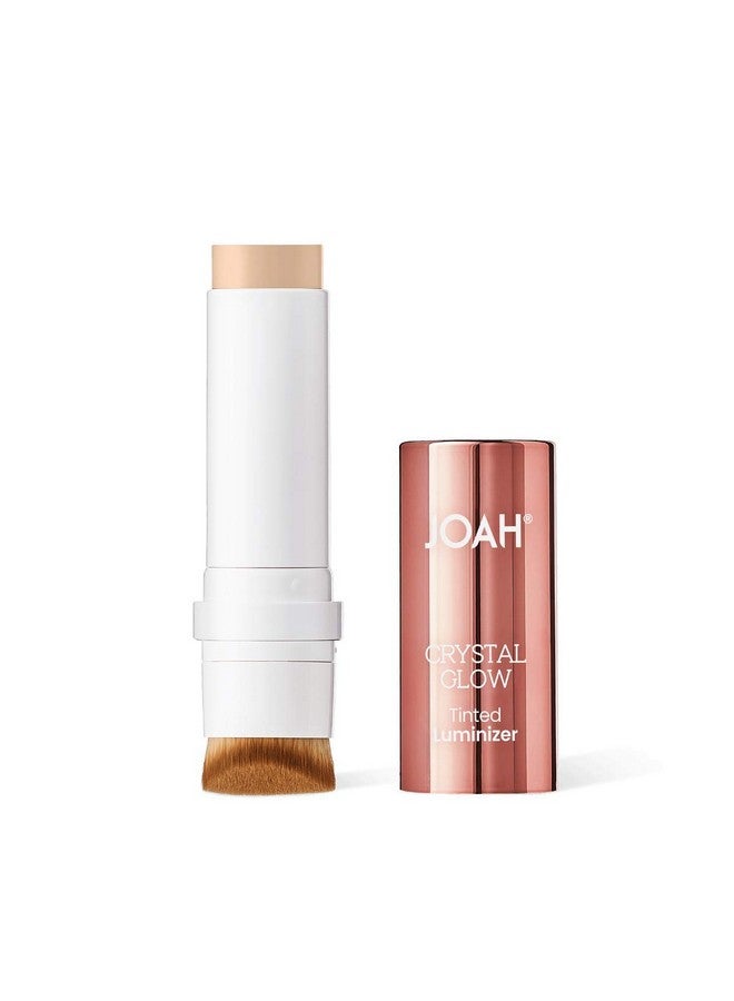 Highlighter Stick Crystal Glow Tinted Luminizer Contour Makeup Crystalide Peptide For Clearer Smoother Looking Skin Built In Detachable Brush Ivory