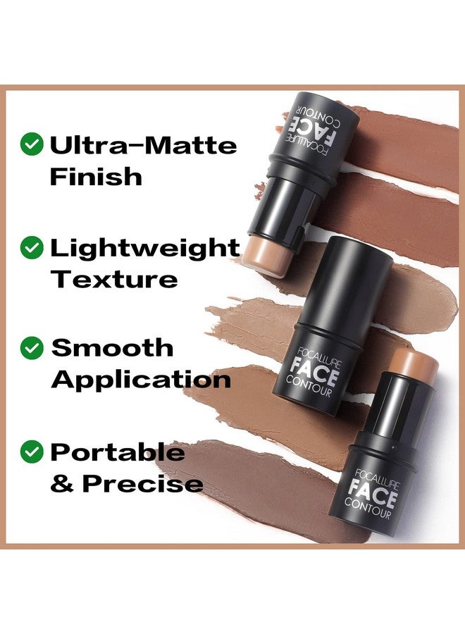 Cream Contour Stick Matte Bronzer Stick Professional Face Shaping & Contouring Stick Makeup Easy To Apply With Buildable Coverage Long Lasting & Waterproof Spice