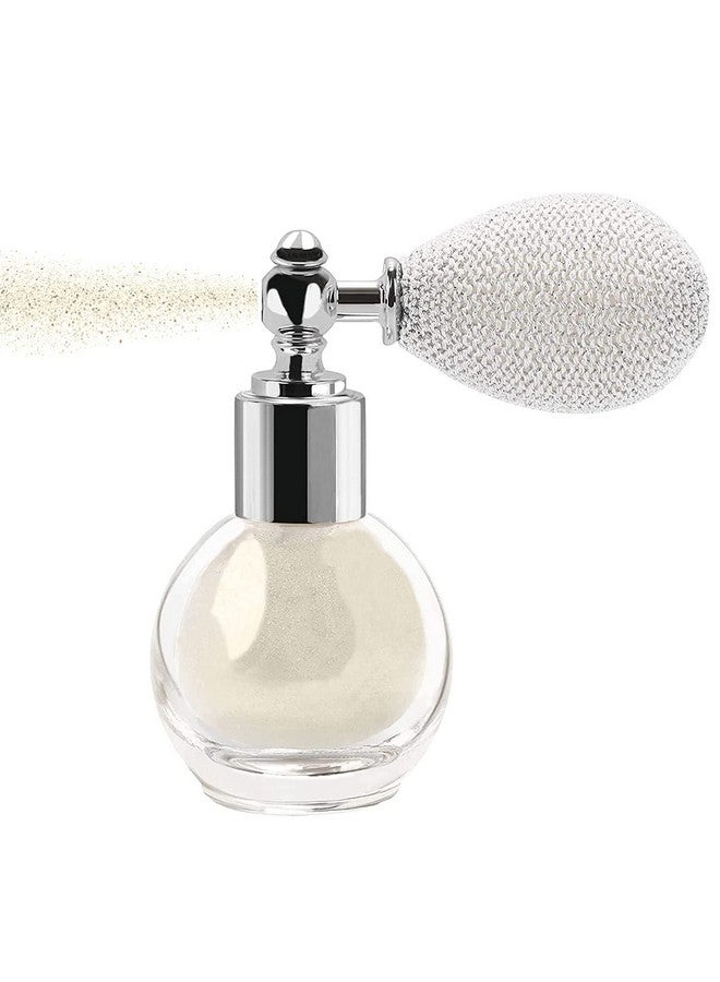 Highlighter Powder Spray 5 Colors Glitter High Gloss Spray Shimmer Sparkle Powder Makeup Spray For Face Body Hair Cosmetic (01 Pearl White)