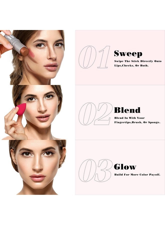 Cream Contour Stick Duo Cream Blush Stick & Bronzer Shaping Stick Creamy & Pigmented Long Lasting & Vegan Face Make Up Sticks