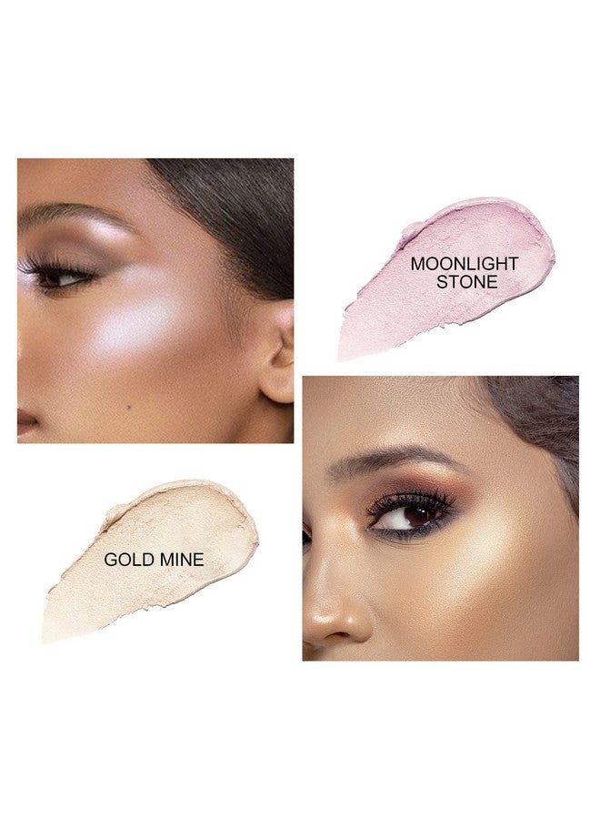 2 Colors Highlighter Stick Shimmer Cream Powder Lasting Glow Finish Creamy Self Sharpening Crayon Highlighter