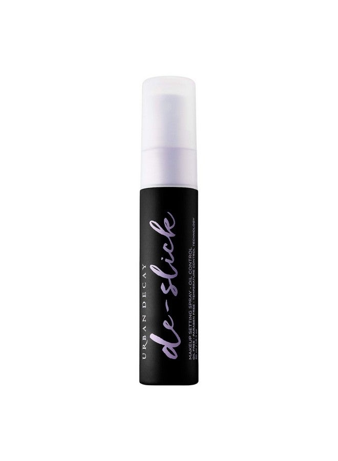 De Slick Oil Control Matte Makeup Setting Spray Travel Size Controls Oil Blocks Shine & Locks Makeup In Place Oil Free Microfine Face Mist 1.0 Fl. Oz