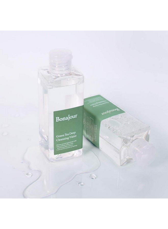 R] Vegan Beauty Green Tea Deep Cleansing Water And Makeup Removing Solution Natural Makeup Remover Cleansing Tonic 8.8 Fl. Oz