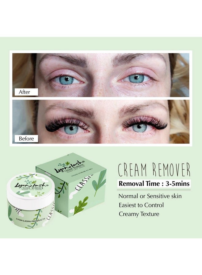 Lyonlash Pro Gentle Cream Remover 15G 0.51Fl. Oz ; Removes Eyelash Extension Glue Effectively; Low Irritation For Sensitive Skin ; Essential Lash Extensions Supplies (Classic)