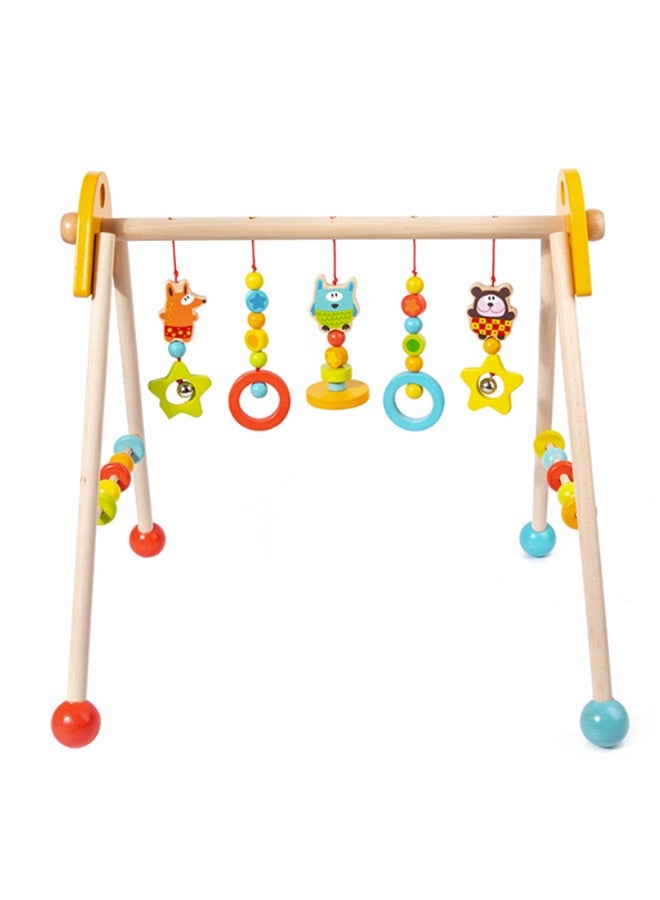 Wooden Baby Gym Foldable Baby Play Gym Frame Activity Gym Hanging Bar Newborn Gift Baby Girl and Boy Gym