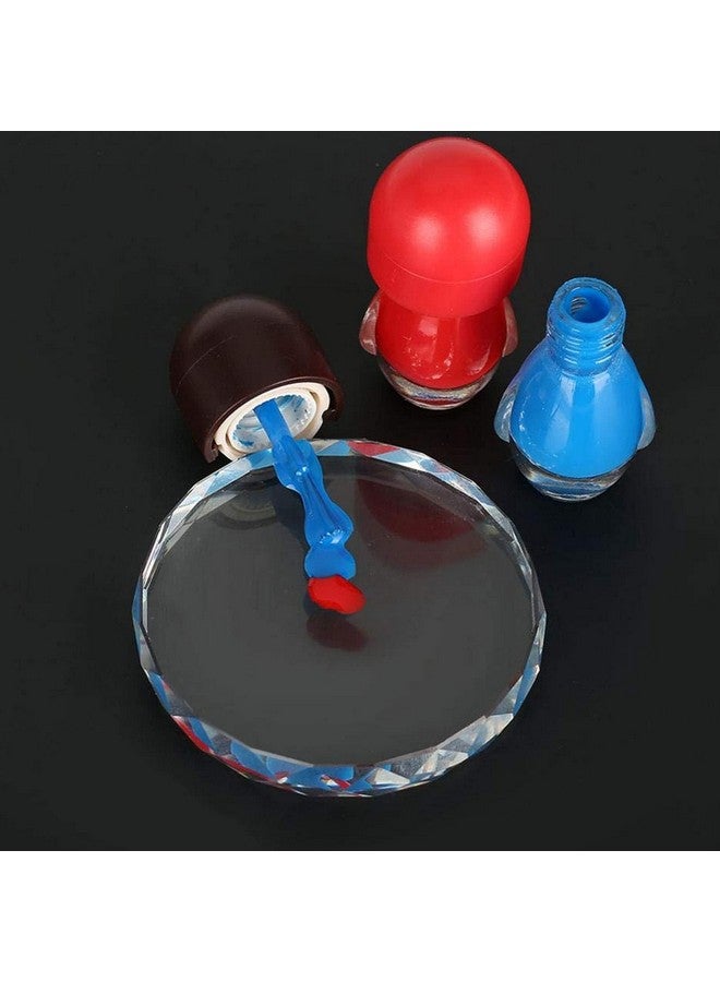 2Pcs Nail Art Painting Color Toning Glass Board Mixed Color Palette Makeup Display Boardnail Polish False Eyelash Glue Hold Makeup Pallet Nail Art Display Cosmetic Mixing Tools
