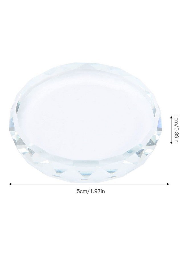 2Pcs Nail Art Painting Color Toning Glass Board Mixed Color Palette Makeup Display Boardnail Polish False Eyelash Glue Hold Makeup Pallet Nail Art Display Cosmetic Mixing Tools