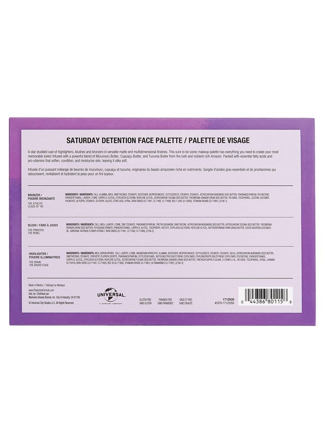 The Breakfast Club Collection Murumuru Butter Bronzer Blush Highlighter Face Powder Makeup Saturday Detention Face Palette Volume 2