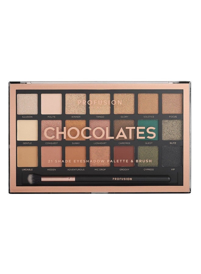 21 Shade Eyeshadow Palette Collection & Brush Chocolates