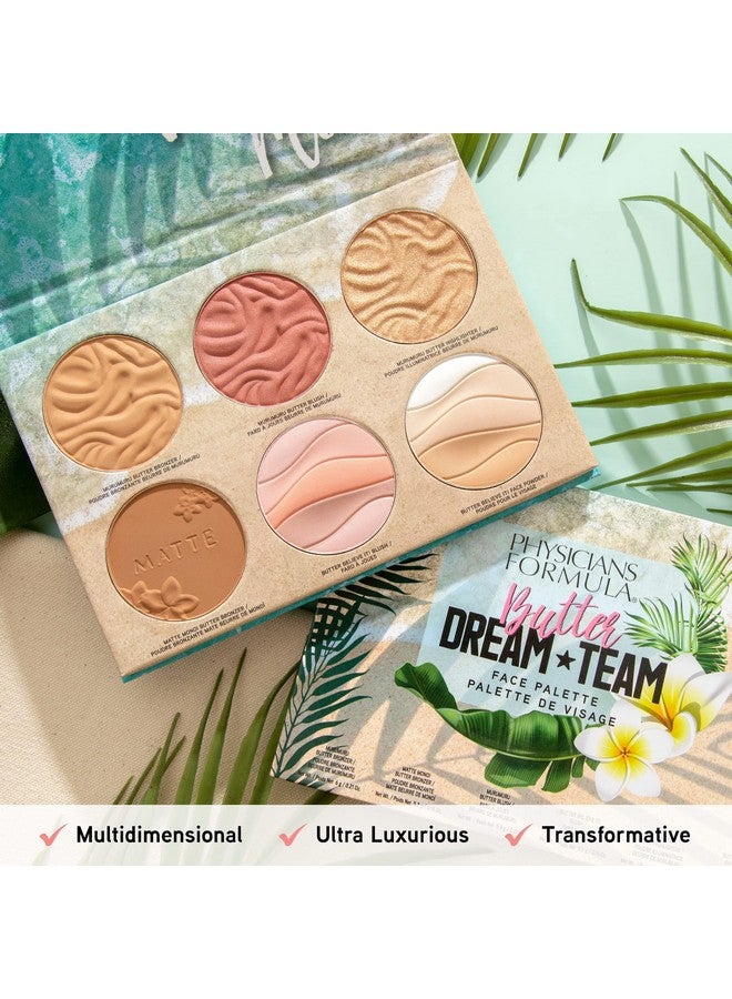 Butter Dream Team Palette Makeup Gift Set Bronzer Blush Face Powder Dermatologist Approved