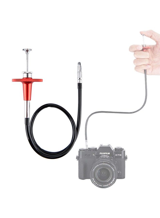 Jjc 40Cm Red Mechanical Cable Shutter Threaded Release Bulblock Design For Long Exposure Fits Fuji Xt1 Xt2 Xt3 Xt4 X100T Leica M6 M7 M8 Sony Rx1 Nikon Df F4 Fm2 F3 Fe Fm3A F80