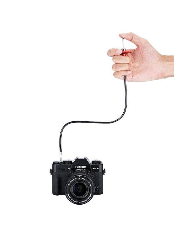 Jjc 40Cm Red Mechanical Cable Shutter Threaded Release Bulblock Design For Long Exposure Fits Fuji Xt1 Xt2 Xt3 Xt4 X100T Leica M6 M7 M8 Sony Rx1 Nikon Df F4 Fm2 F3 Fe Fm3A F80