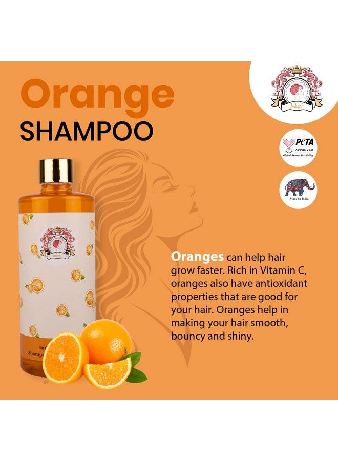Indrani Orange Shampoo With Conditioner For Women To Reduce Hair Fall Promote Hair Growth Control Dandruff 500 Ml