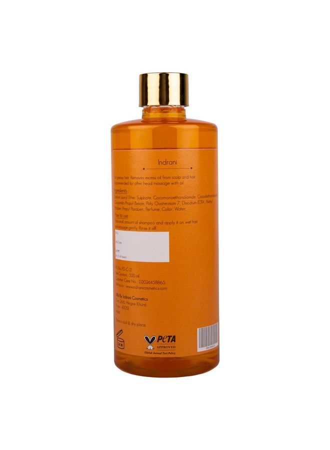 Indrani Orange Shampoo With Conditioner For Women To Reduce Hair Fall Promote Hair Growth Control Dandruff 500 Ml