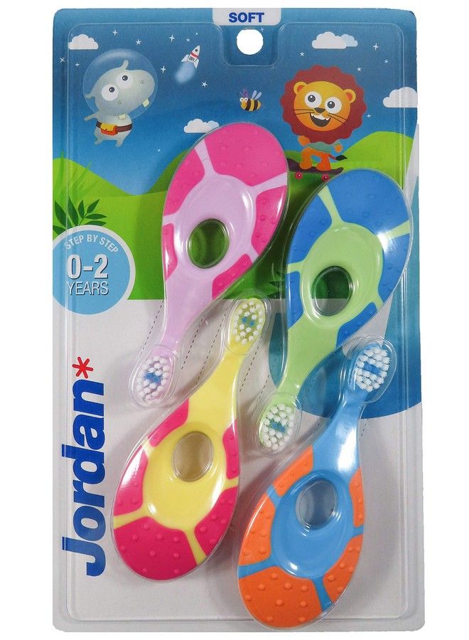 Step 1 Baby Toothbrush Soft Bristles For 0 2 Years Bpa Free Multicolour (4 Pack)