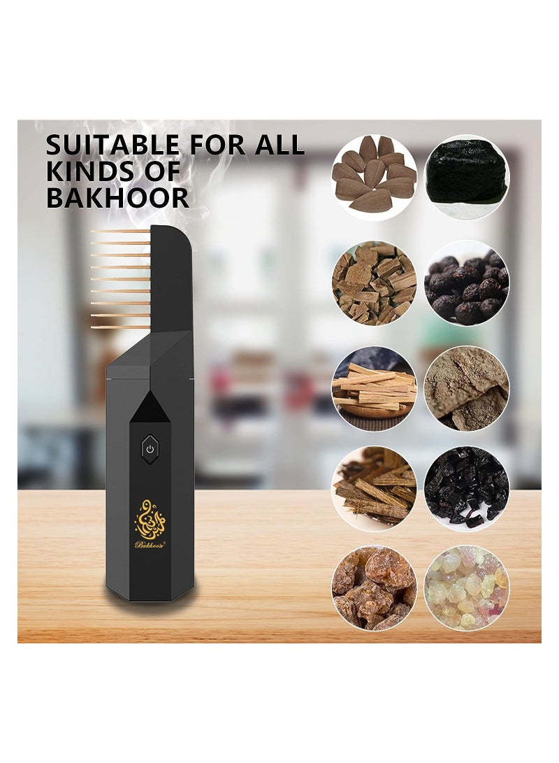 USB Rechargeable Comb Electric Bakhoor Luxury Incense Burner B26