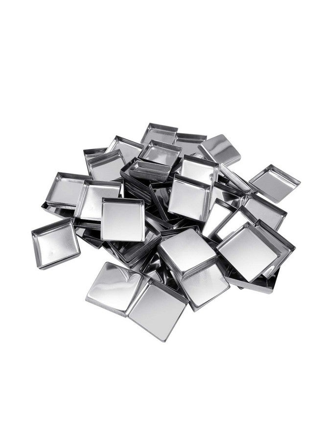 56 Pack Empty Square Metal Pans For Eyeshadow Palette Magnetic Makeup Palette (26Mm)