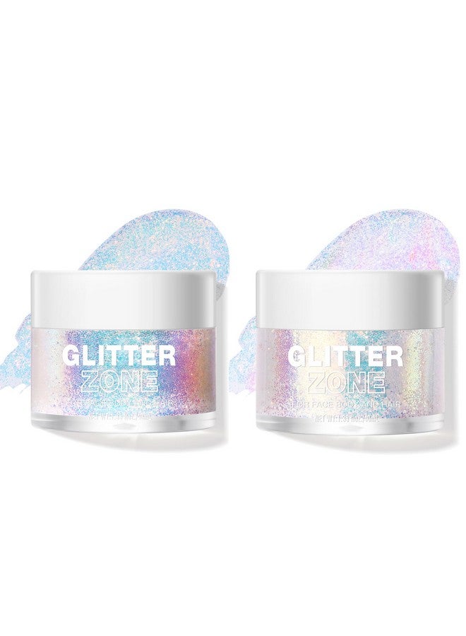 2 Pack Body Glitter Gel Cosmetic Grade Color Changing Long Lasting Glitter For Face Body And Hair Safe And Easy To Use Perfect For Festivals Parties (01 Golden Mirage + 02 Stardust Pink)