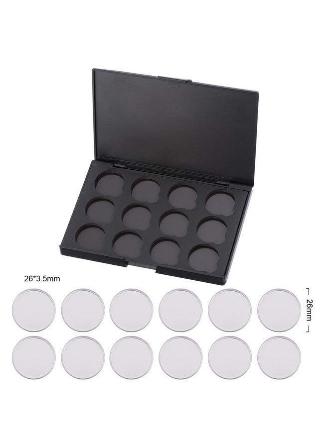 Empty Magnetic Eyeshadow Makeup Palette With 12Pcs 26Mm Round Metal Pans