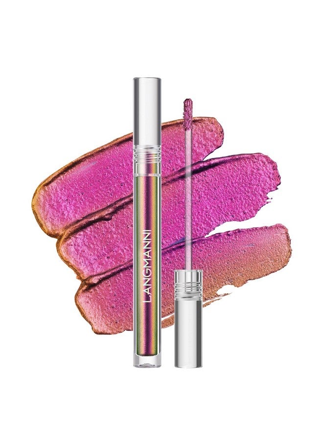 Liquid Glitter Eyeshadow Chameleon Eyeshadow Makeupmetallic Changing Long Lasting Holographic Glitter Multichrome Eyeshadows (A Peacock)