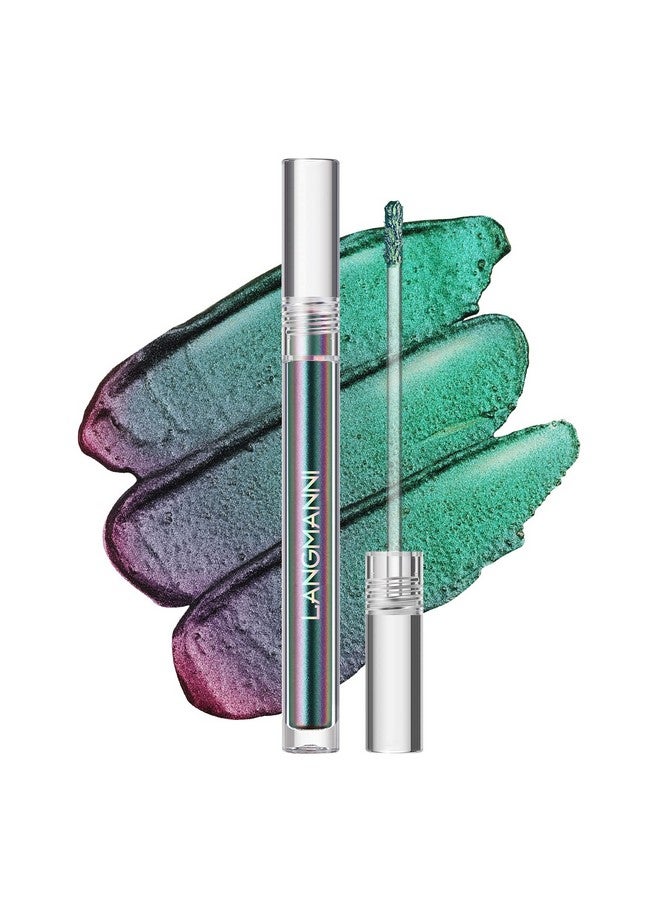 Liquid Glitter Eyeshadow Chameleon Eyeshadow Makeupmetallic Changing Long Lasting Holographic Glitter Multichrome Eyeshadows (A Peacock)