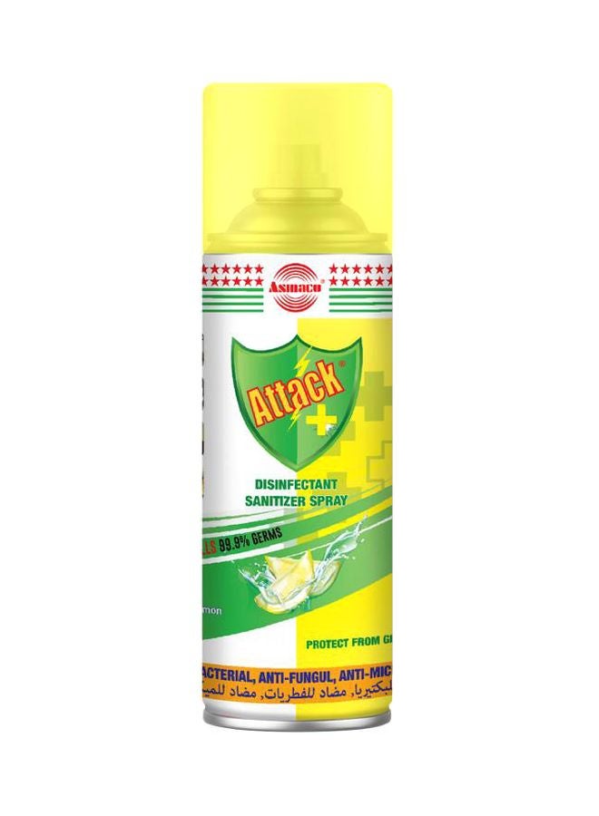 Pack Of 12 Attack Disinfectant Sanitizer Spray - Fresh Lemon 400ml