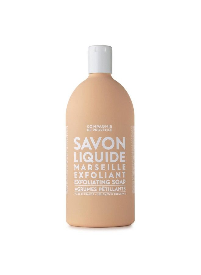 Compagnie De Provence Savon De Marseille Extra Pure Liquid Soap Sparkling Citrus Exfoliating 33.8 Fl Oz Plastic Bottle Refill