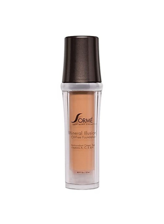 Sorme Mineral Illusion Foundation In Honey (25Ml) ; Oil Free Liquid Foundation ; With Shea Butter Green Tea And Vitamins A C And E ; Hydrating Mineral Makeup Foundation For Face And Body