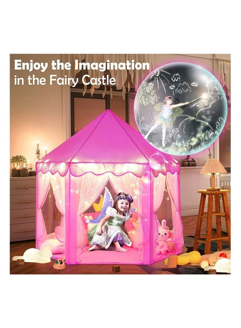 Princess Castle Play House Game Tent With Star Lights 12 x 31 x 46 inch