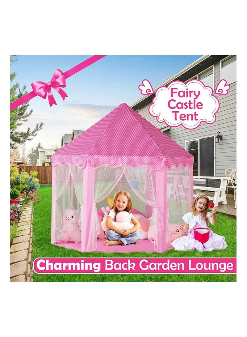 Princess Castle Play House Game Tent With Star Lights 12 x 31 x 46 inch